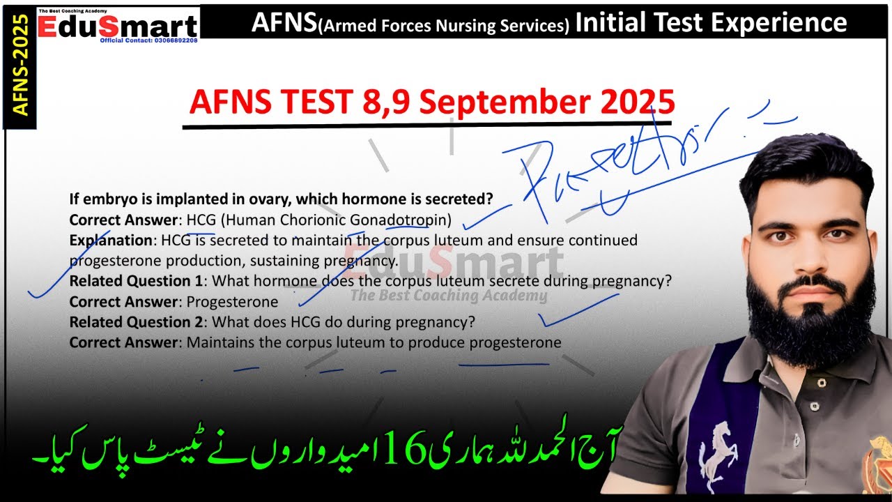 AFNS Test 8,9-September-2025 Most Repeated Mcqs From All Centers | EduSmart
