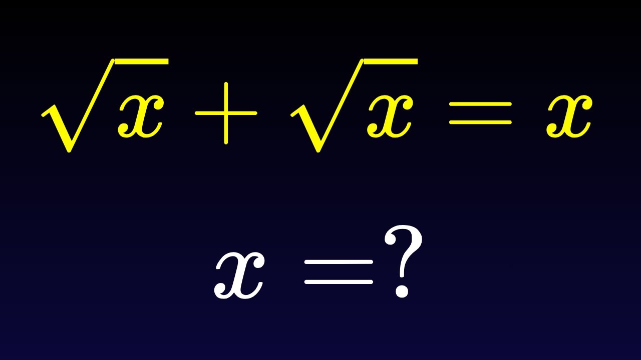 A Nice Square Root Algebra Problem