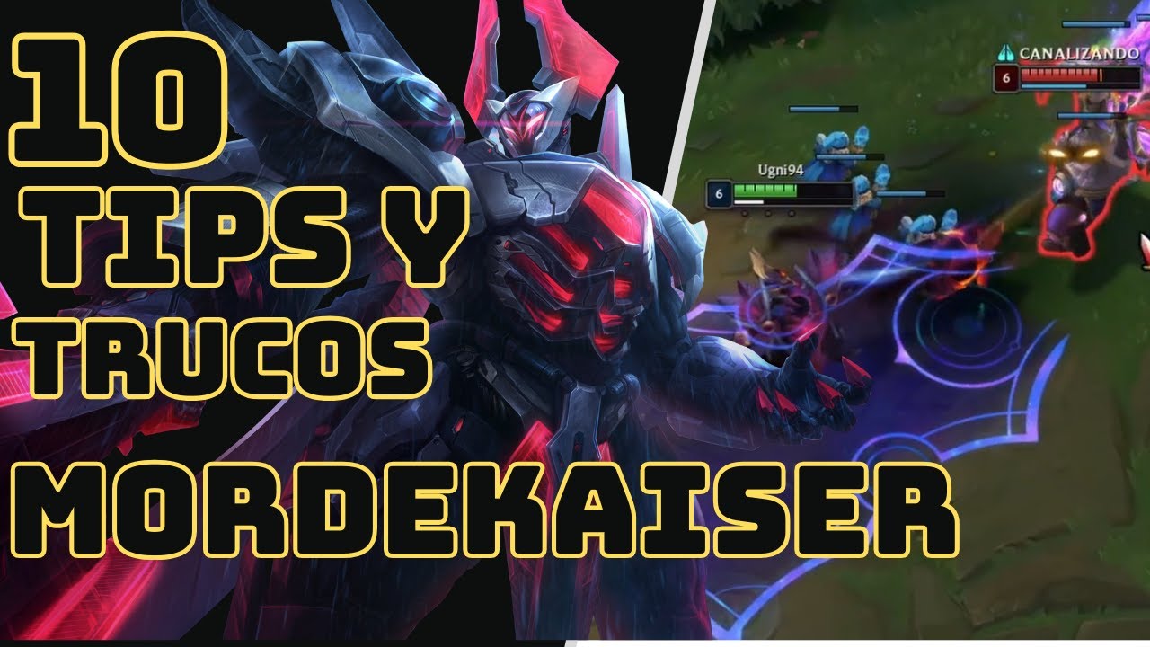 10 TRUCOS Y TIPS DE MORDEKAISER EN MENOS DE 3 MINUTOS, GUIA DE MORDEKAISER LEAGUE OF LEGENDS