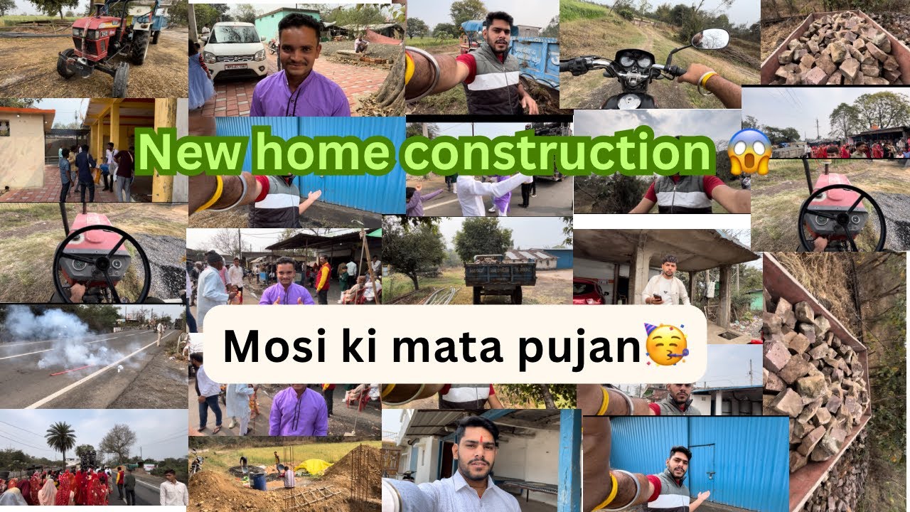 Mosi ki mata pujan 🥳🥳&new home construction 🚧 #trending #youtubevideo #newhome #newhomebuilders   