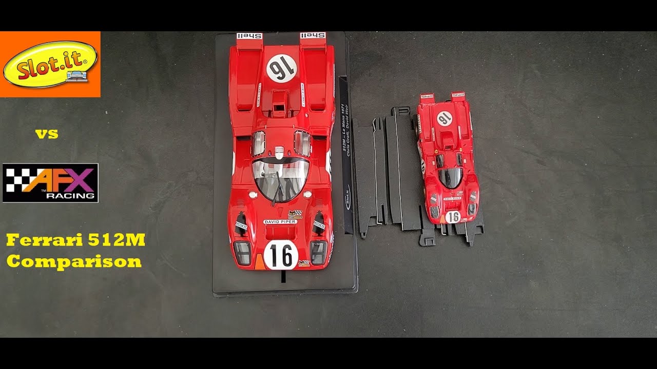 Ferrari 512M Poppa and Son Slot.it vs AFX Ferrari Comparison
