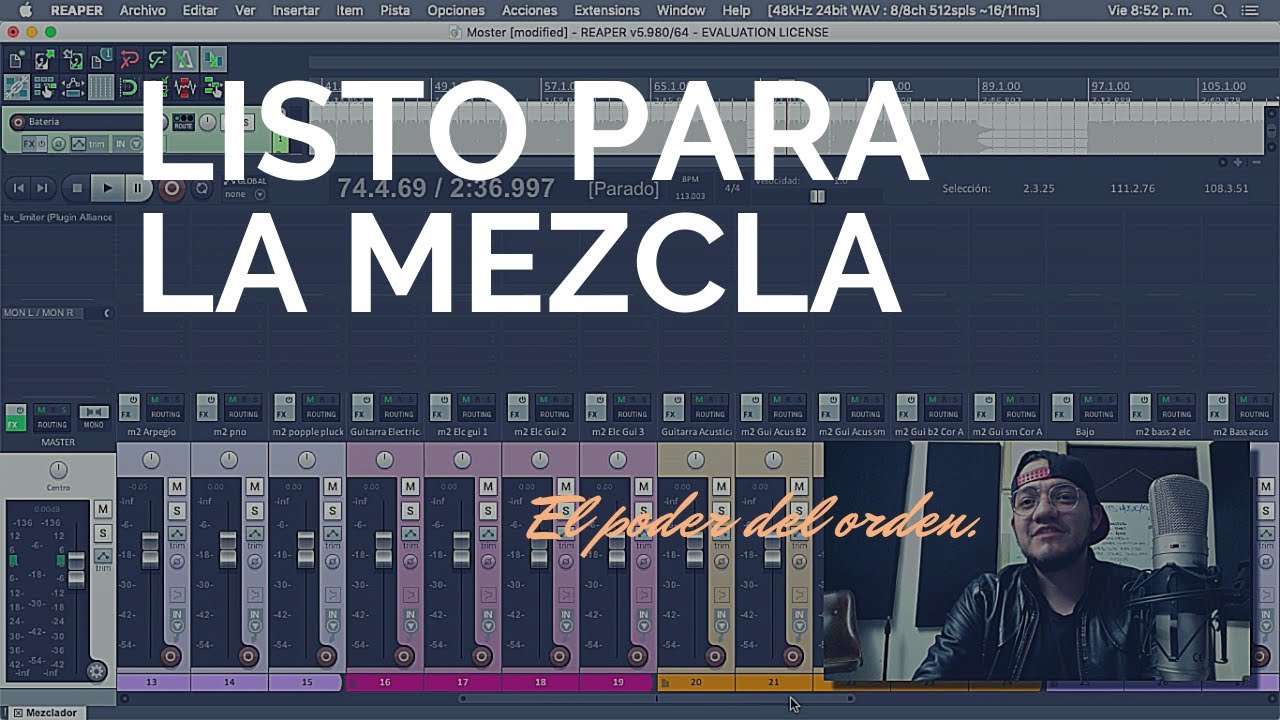 COMO DEJAR LISTA PARA LA MEZCLA TU CANCION TUTORIAL REAPER - En español - Real Hits