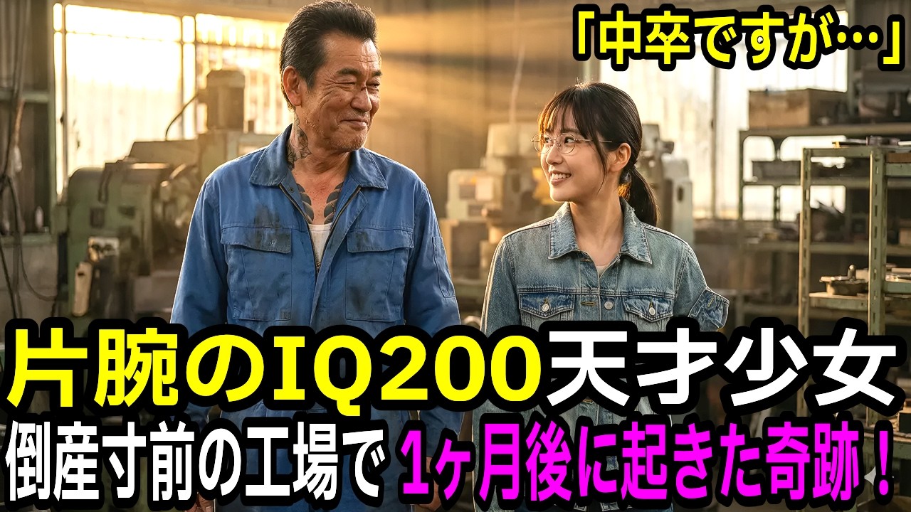 【スカッと】「中卒ですが…」現れたのはIQ200の天才少女。倒産寸前の元ヤクザの工場で1ヶ月後に起きた奇跡！【面白きかな人生】