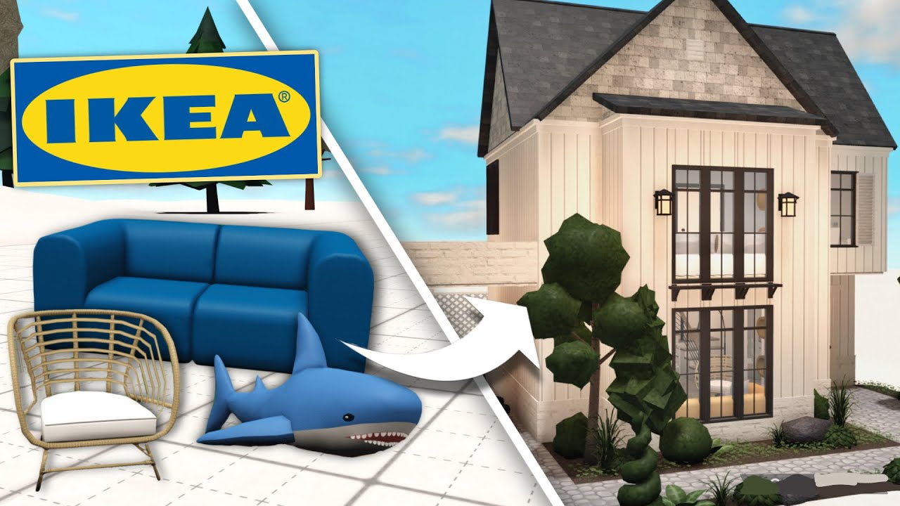 construí una casa con los NUEVOS MUEBLES de bloxburg!