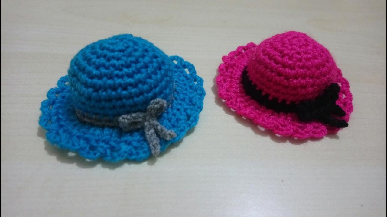 How to crochet mini Hat (Barbie hat)