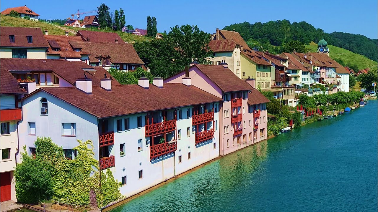 SUASANA DI SWISS || KEHIDUPAN PENDUDUK YANG TINGGAL DI PINGGIR SUNGAI RHINE