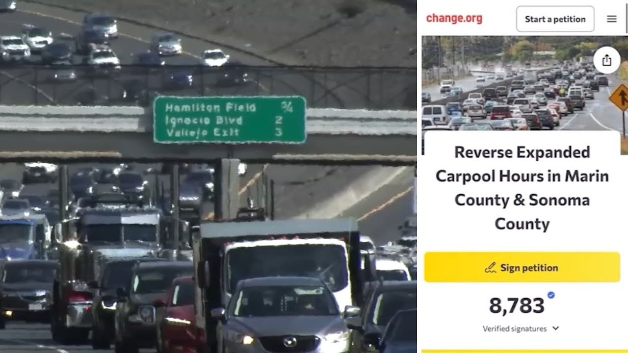 Caltrans rolls out new carpool hours for Hwy 101 in Marin, Sonoma Co. after public backlash