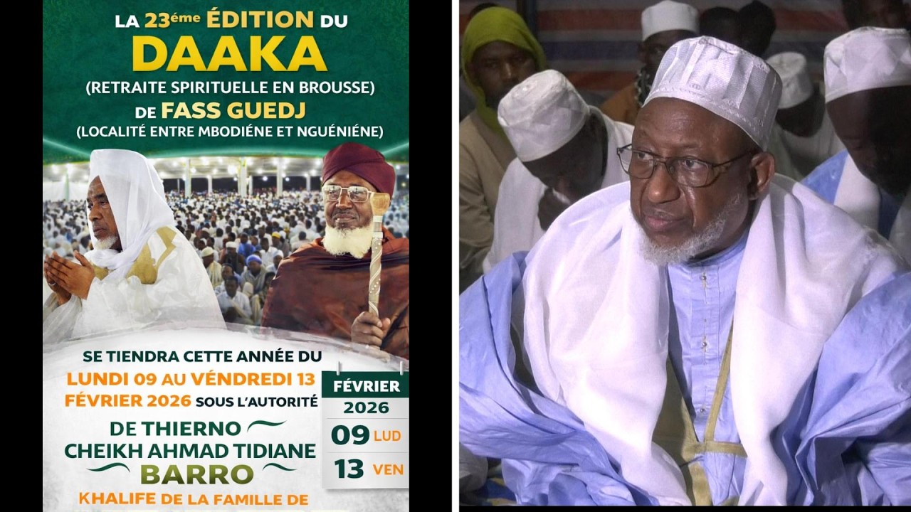 23éme ÉDITION DU DAAKA DE FASS GUEDJ : discours d'ouverture de THIERNO CHEIKH AHMAD TIDIANE BARRO..