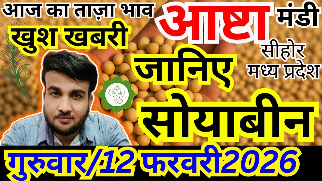🔥जिस खबर का इंतजार था… आज वही हुआ | सोयाबीन भाव | 12 फरवरी 2026 | Sandeep Nagar 