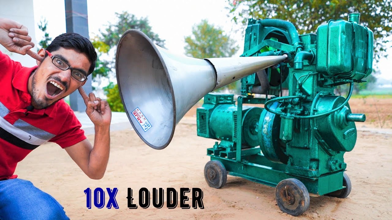 10X Loud Horn In Diesel Engine Silencer | इंजन की आवाज़ को 10 गुणा कर दिया |