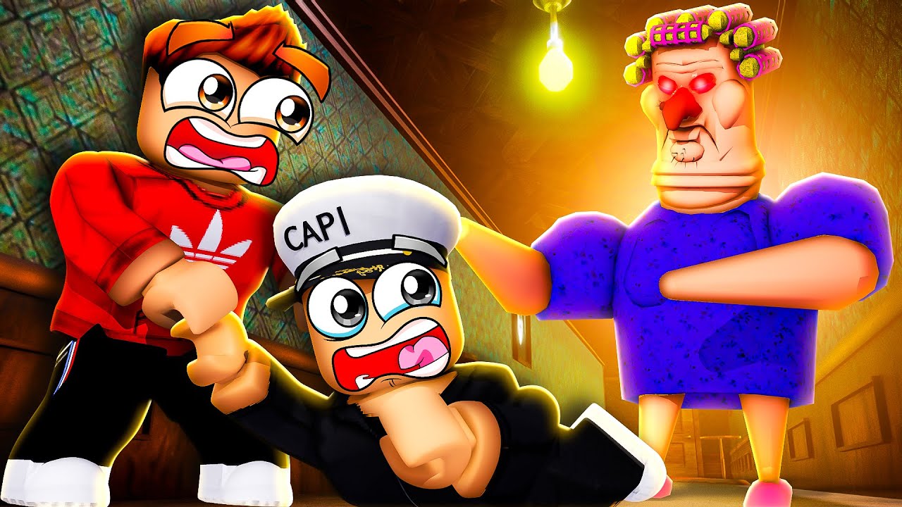 Escaping EVIL GRANDMA in ROBLOX