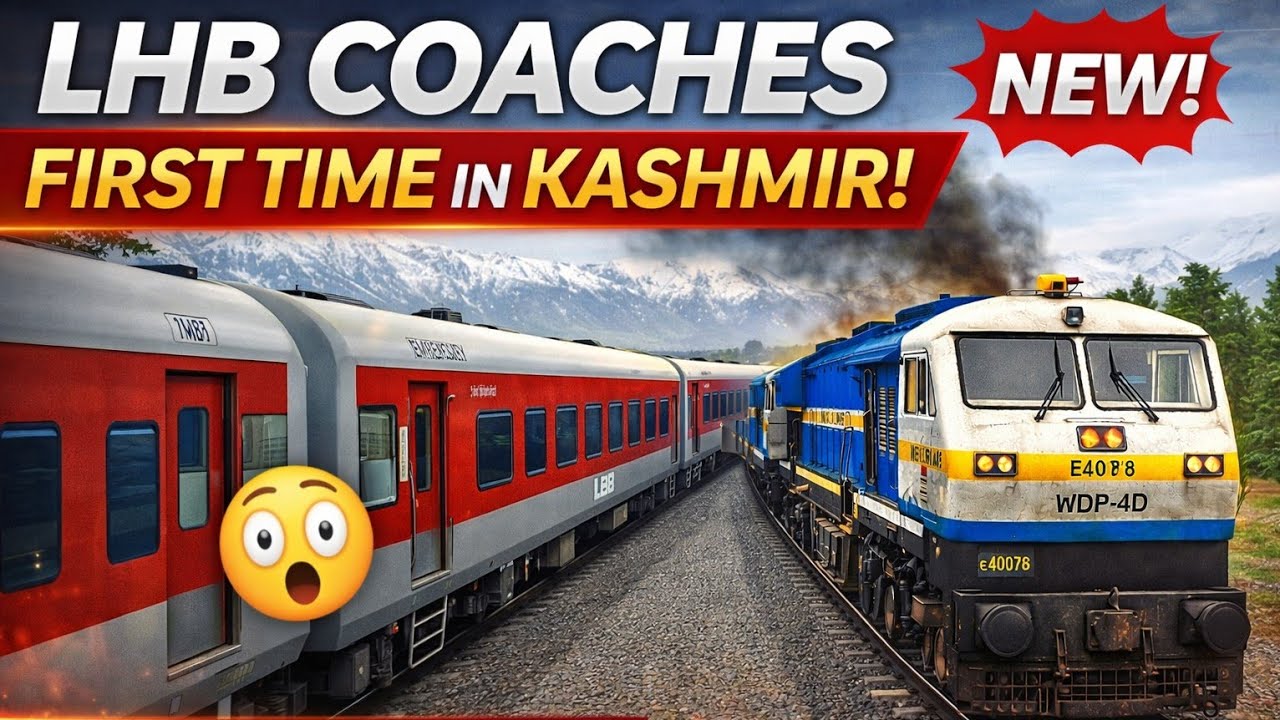 Twin WDP-4D Diesel Blast 🚆 Banihal  Srinagar | LHB Coaches Full Speed