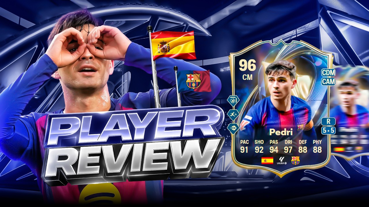 Обзор игрока Педри из EA FC 26 Ultimate Team, составившего 96-ю команду сезона.