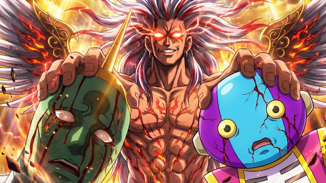 Goku Omega Ultra Instinct Confronts the Priest Daishinkan and access a New Demonic Transformatio