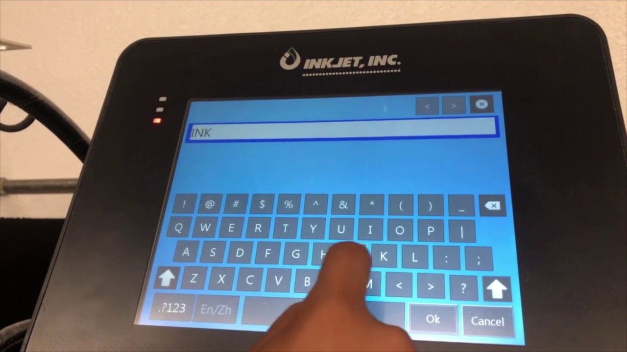 InkJet, Inc.'s DuraCode CIJ (Continuous Inkjet) Touchscreen