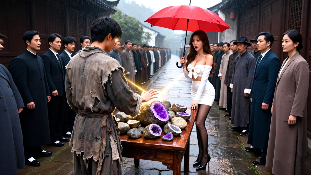 窮小夥花1000塊買了個破石頭所有人都笑他傻，不料他意外激活黃金瞳透視所有原石價值，帶美女總裁橫掃賭石圈狂賺千億，從此人生開掛逆襲成神！#短劇 #短劇全集 #短劇推薦