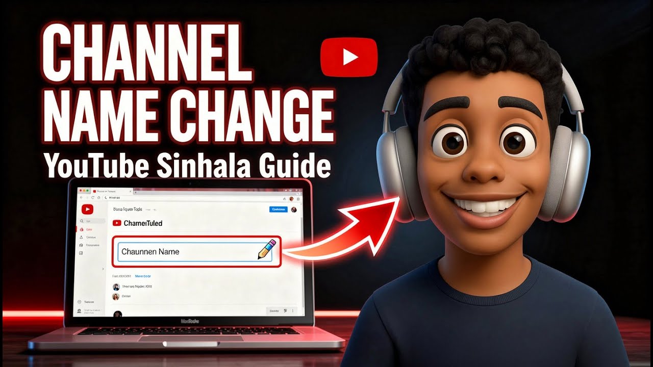 YouTube Channel Name එක වෙනස් කරන හැටි | Sinhala Step-by-Step Guide