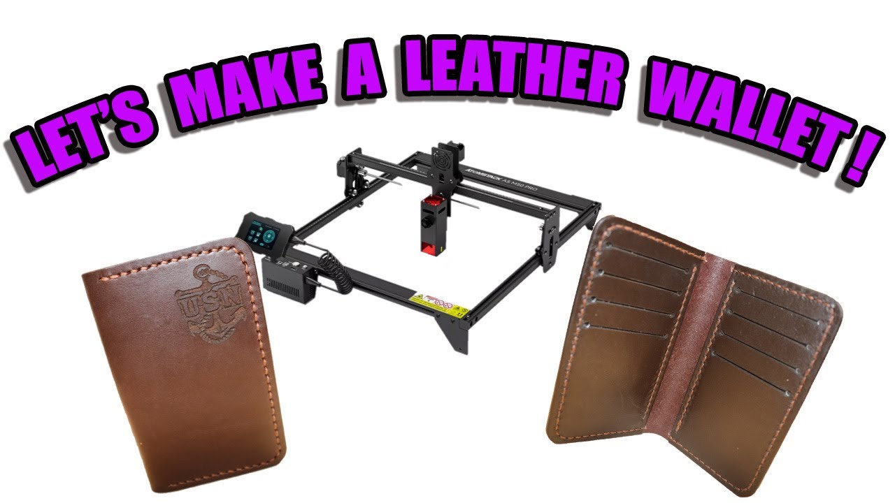 Making a hand-made leather wallet with the help of a diode laser