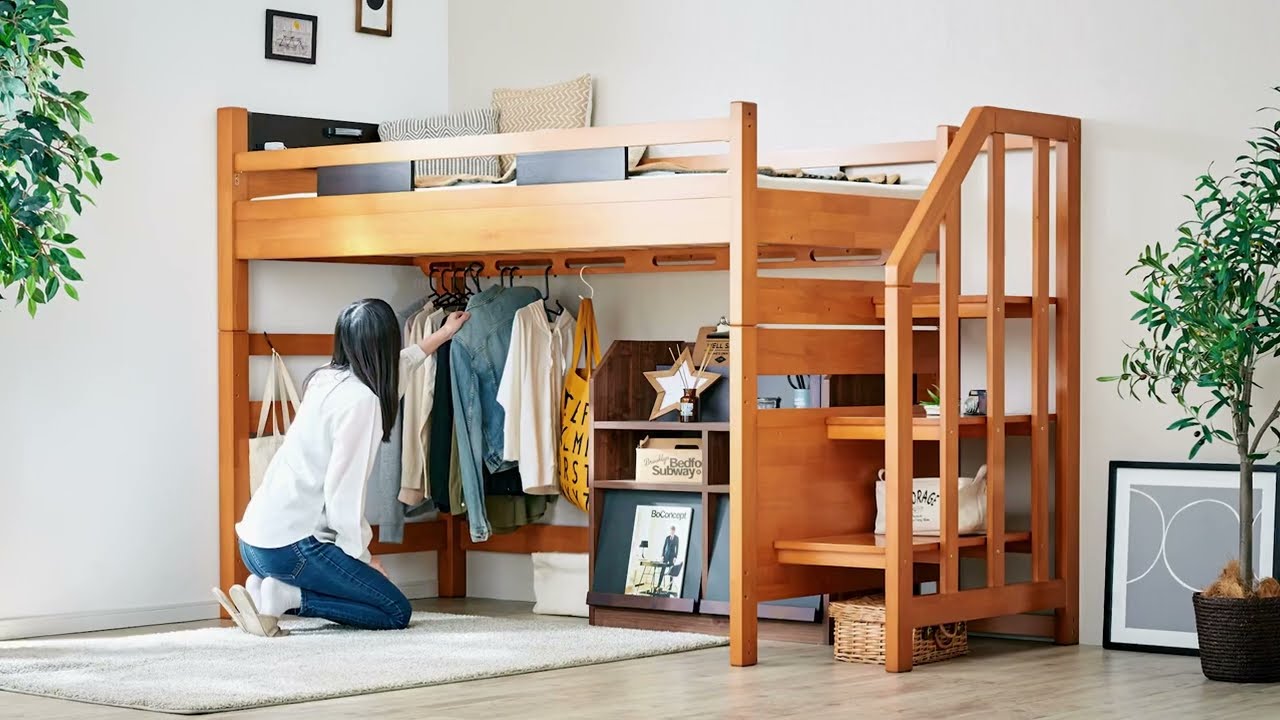 階段付き ロフトベッド Creil Step