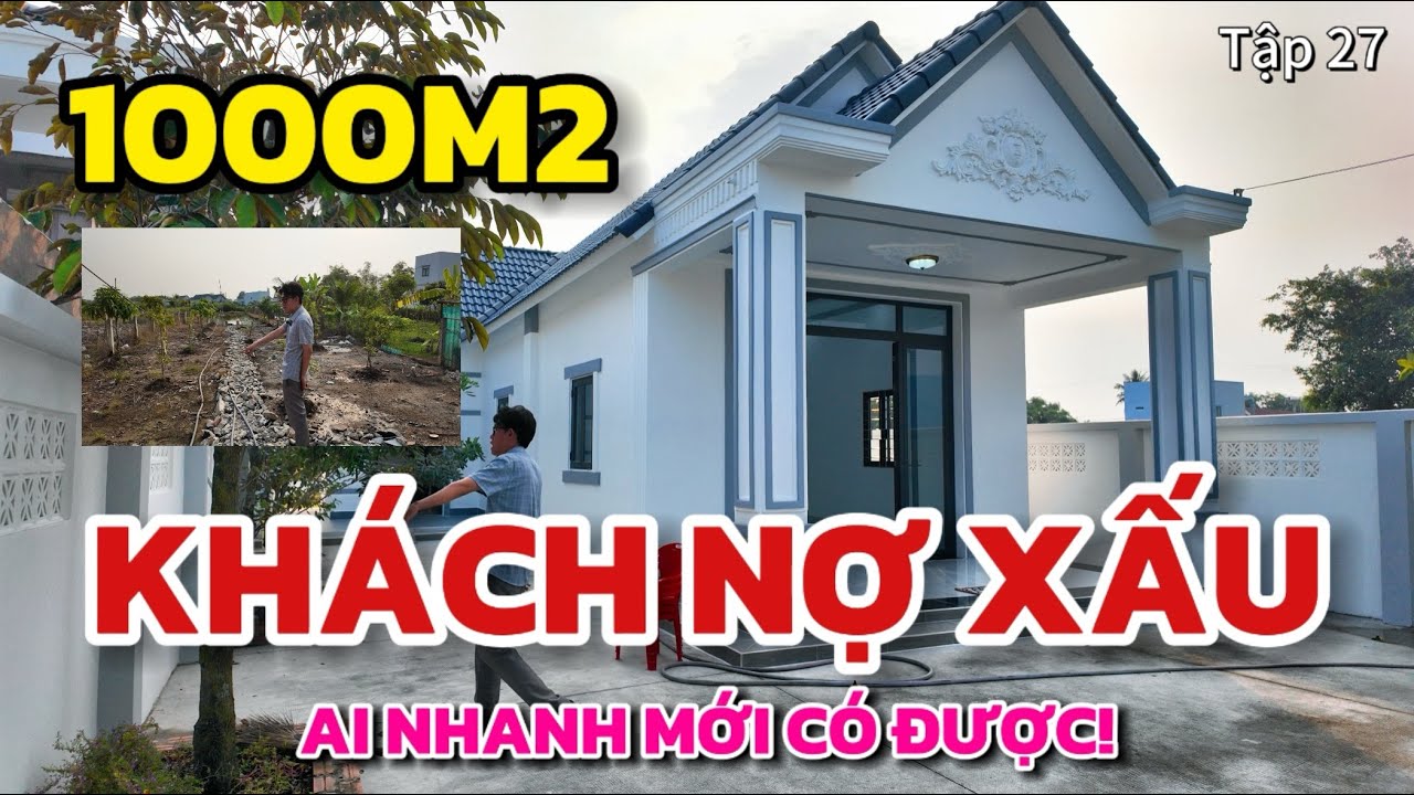 CƠ HỘI CUỐI - NHÀ VƯỜN 1000M2 ĐẤT THỔ | Ai nhanh mới được! Gần trường, uỷ ban, về Ql50 - Q8 sát bên