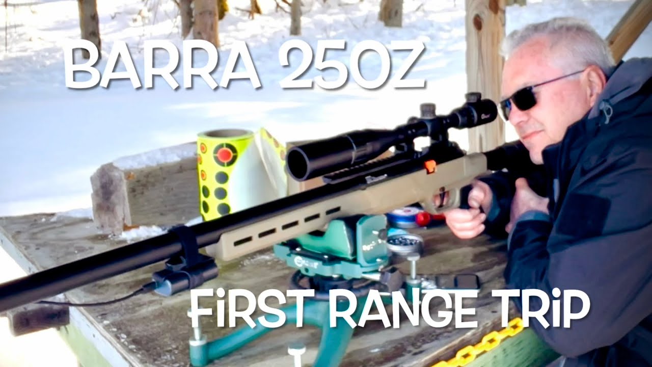 Barra 250z .25 cal PCP rifle first range trip @BuckRailAirguns @maple_custom @barraairguns