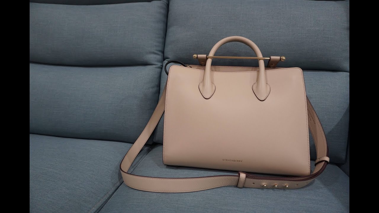『曼曼生活』 輕奢包 Strathberry Midi Tote Oat 開箱分享 & What's in my bag