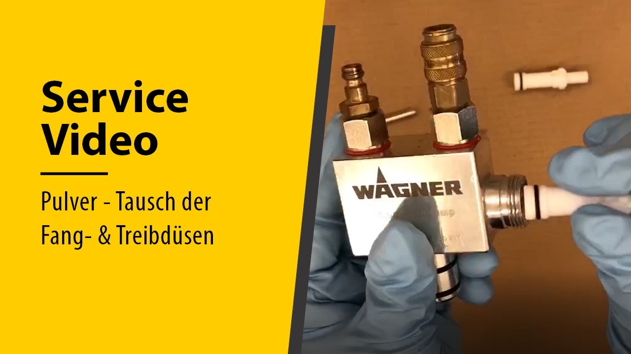 Pulver – Tausch der Fang- & Treibdüsen – Service Video von WAGNER