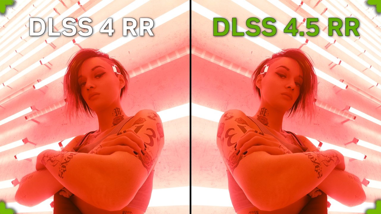 DLSS 4.5 Ray Reconstruction vs DLSS 4 Ray Reconstruction