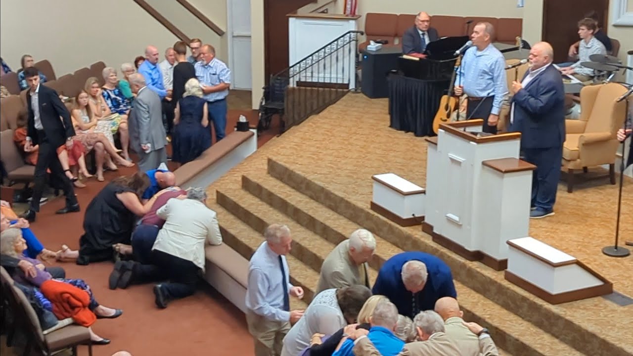 Southern Gospel Singing inspires Altar full of Prayer  First Free Will Baptist Church Seffner Fl