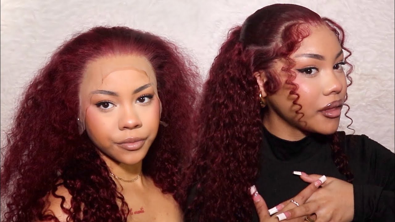 we haven't seen eachotha since last year!! | 99J burgundy wig full install + style | west kiss hair