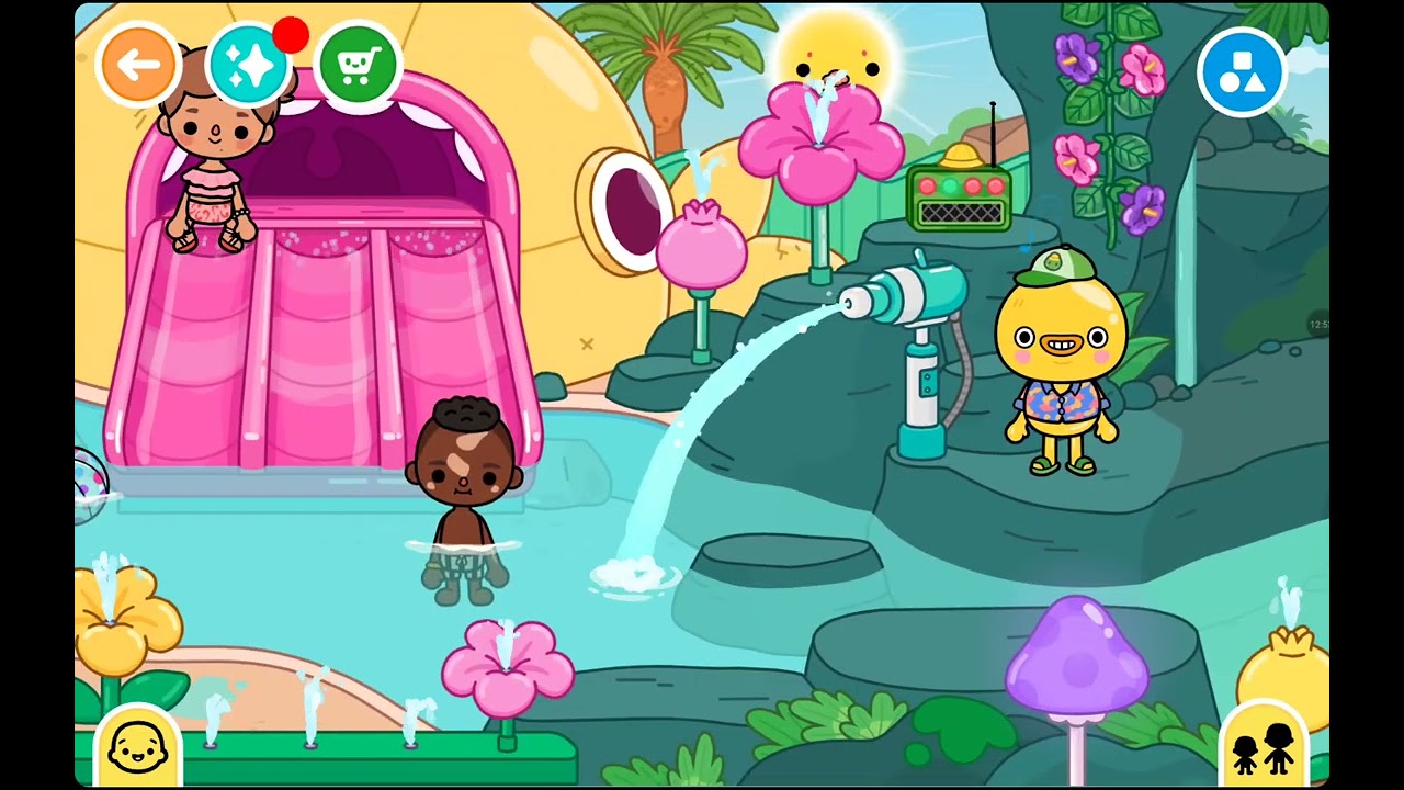 TOCA BOCA 😍😍😍Я СДЕЛАЛА АКВАПАРК ДЛЯ ЛИЗЗИ И РАЙАНА 🤩🤩🤩
