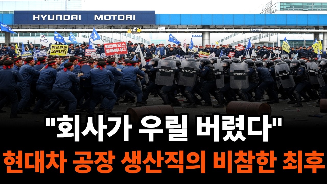 무적의 노조도 백기 들었다...현대차가 연봉1억 킹산직을 조용히 쫓아내는 소름돋는 현실
