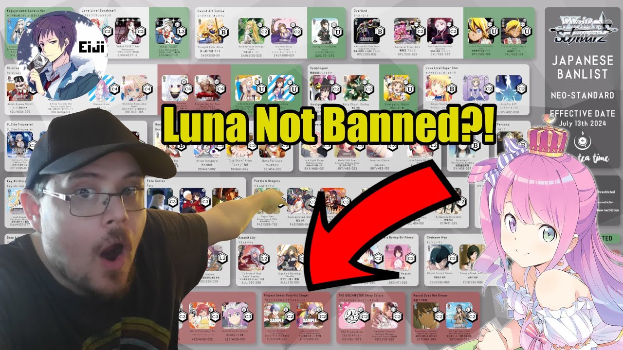 LUNA NOT BANNED?! - Eiji Weiss Schwarz Banlist Reaction Summer 2024