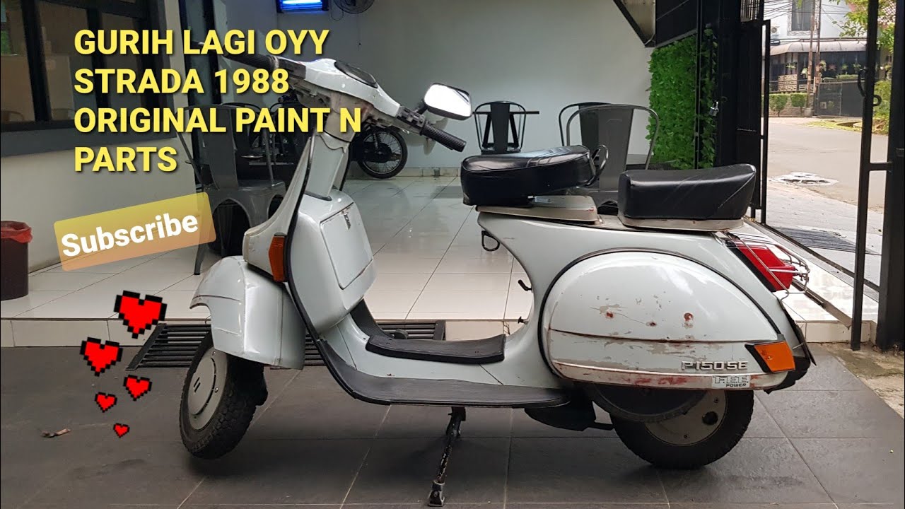 VESPA STRADA 1988 AOM Original Paint & most Parts, mesin nya perawan blm pernah belah 👍💯