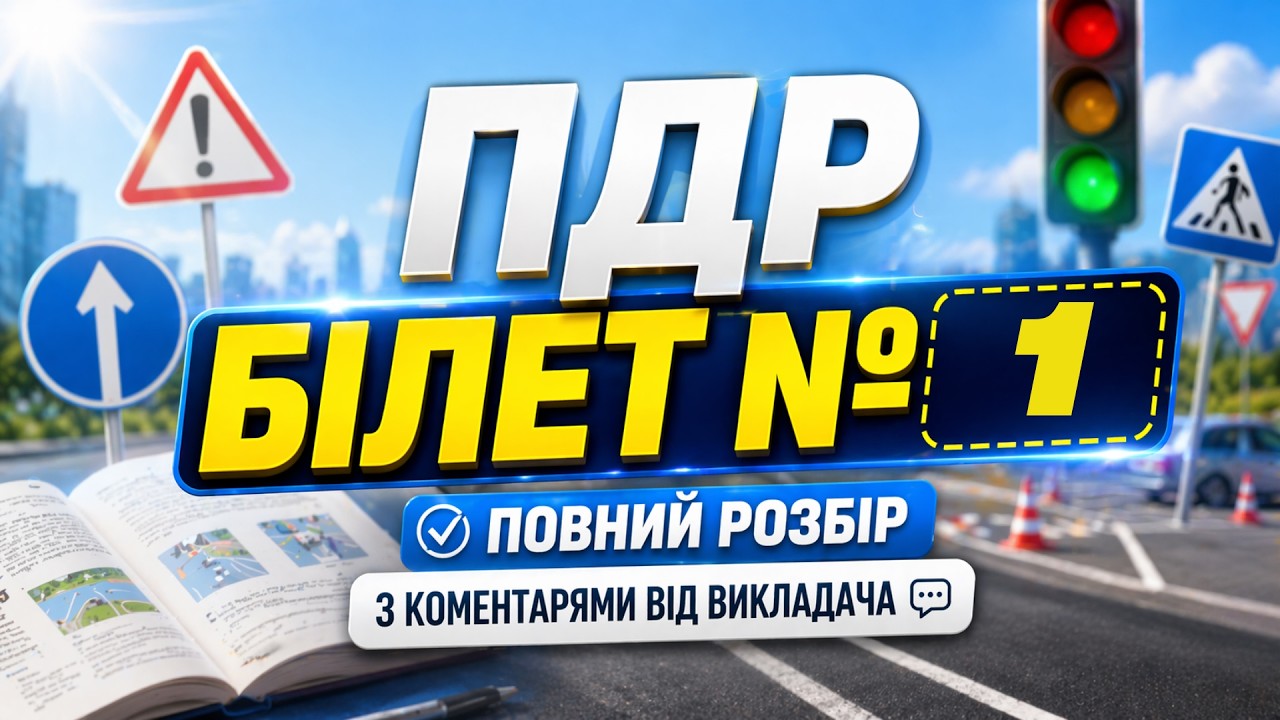ПДР білет №1. А ти зможеш пройти іспит? | 20 питань за 20 хвилин