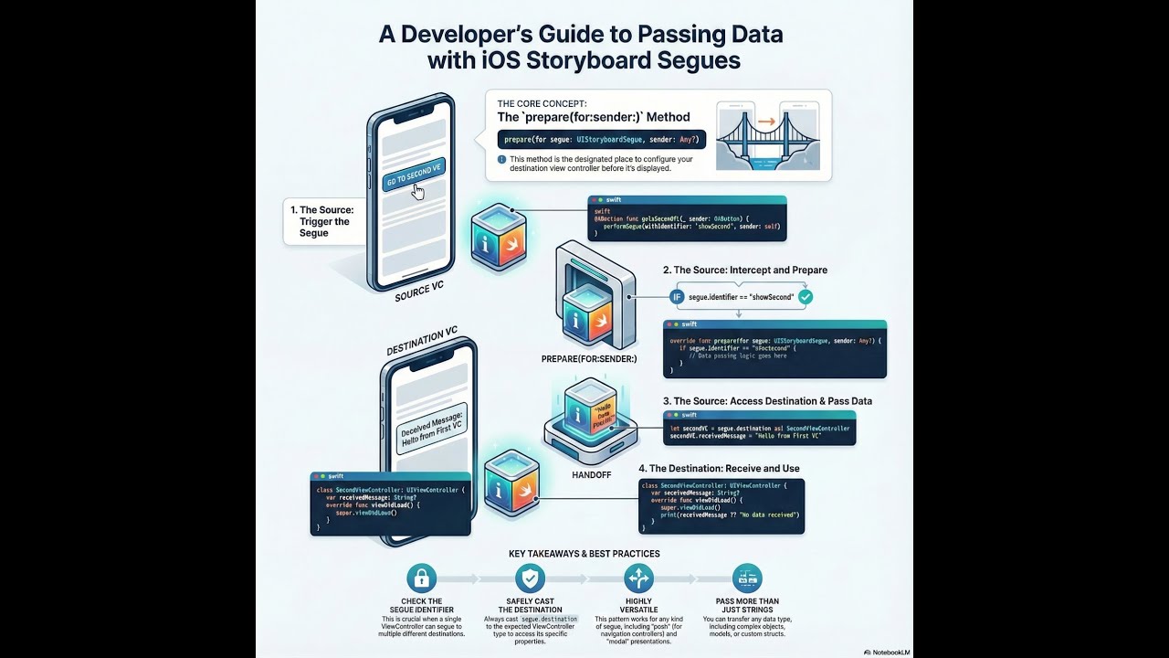 Passing Data Between View Controllers Using Storyboard Segues (iOS) | Eng