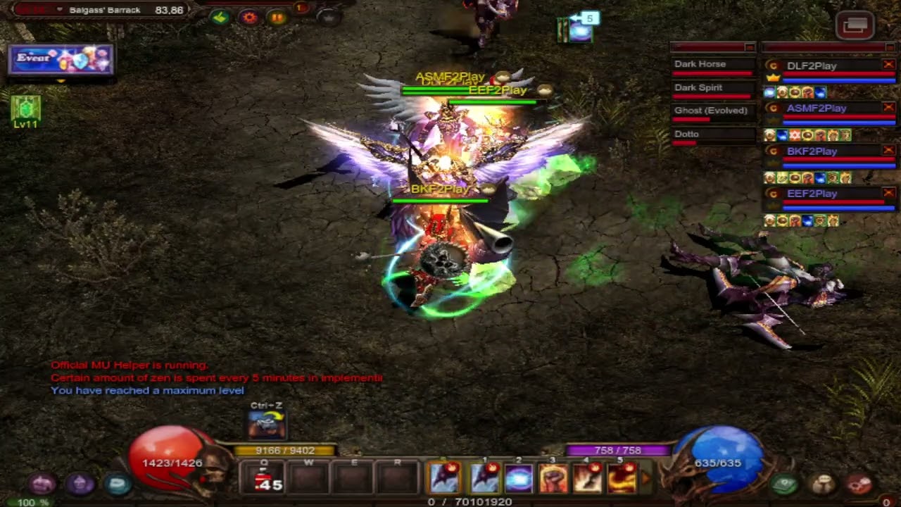 7ta PARTE TUTORIAL jugar PARTY SUPORTS Mision level 400 mu online TIPS 50 dias jugando free to play