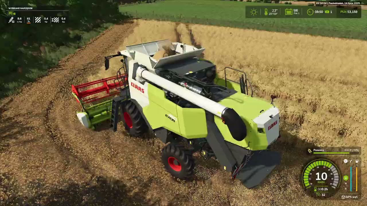 Koszenie pszenicy w Fs 25 #1 Mapa: Sobolewo