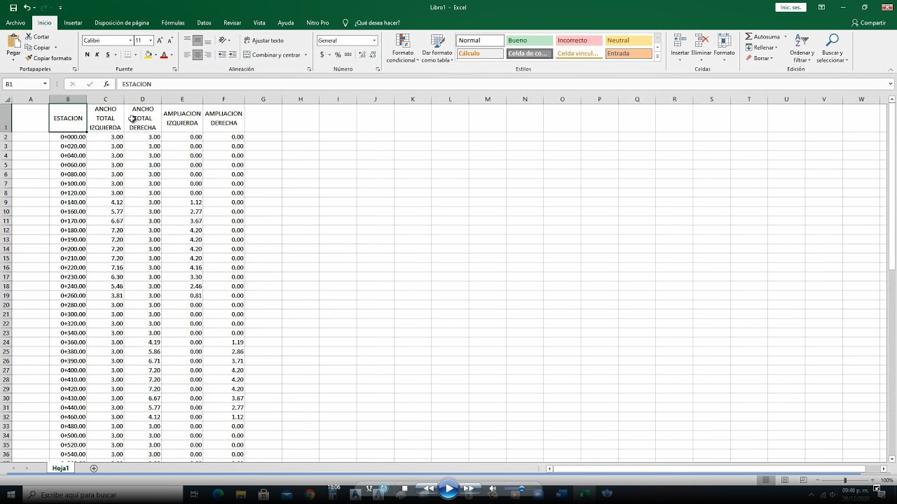 Reporte de Sobreanchos Civil 3D