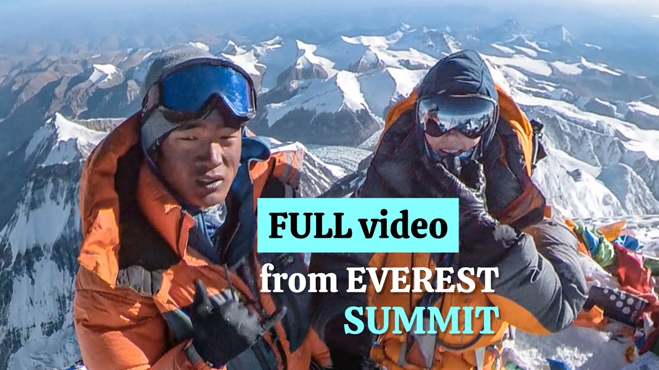 Mount EVEREST summit - FULL video from the top of the world #mountains #everest #climbing
