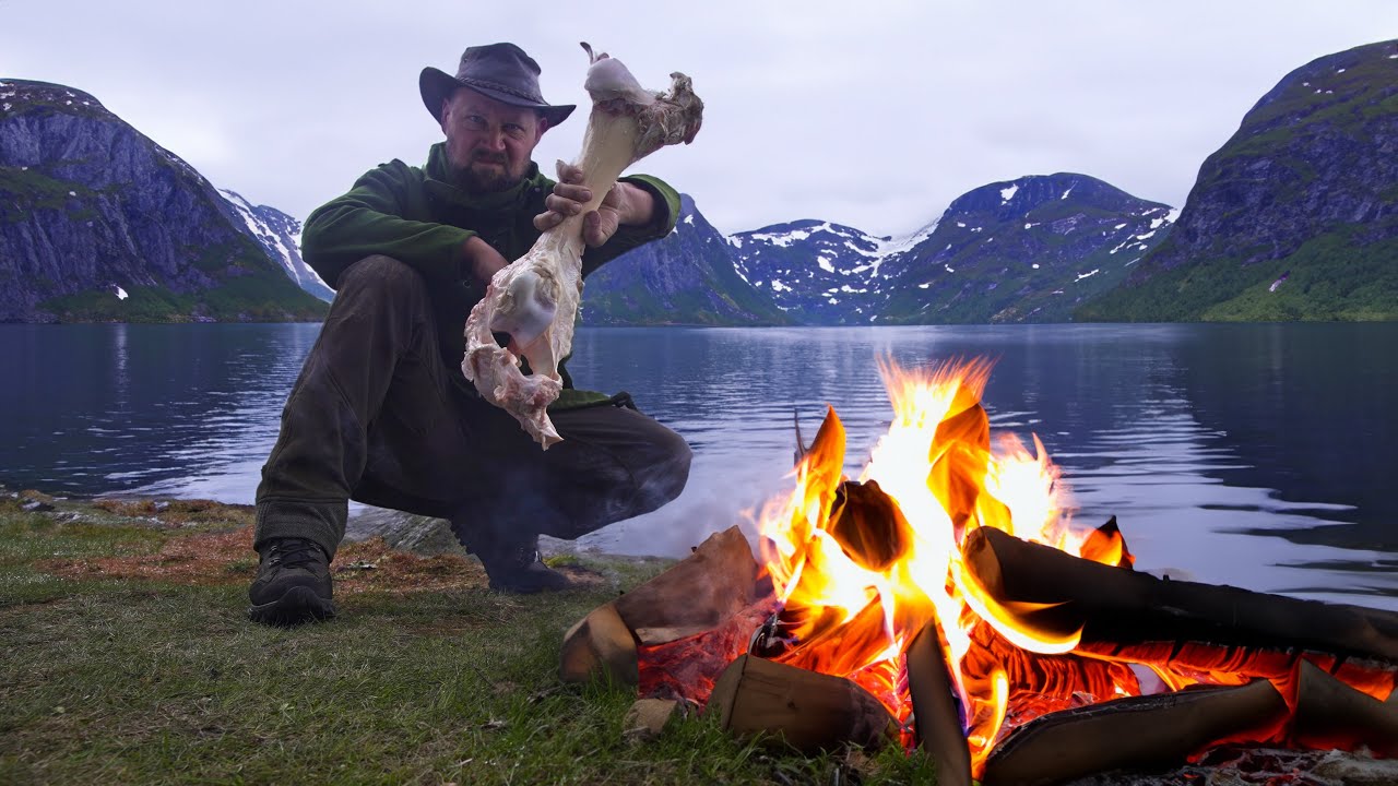 Рецепт костного мозга - Caveman Style - Fire Kitchen ASMR style 🔥🔥