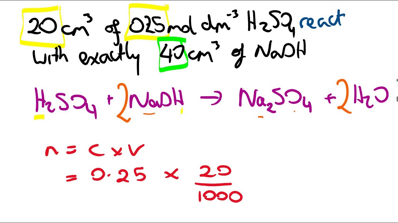 Stoichiometry 2 - titration example