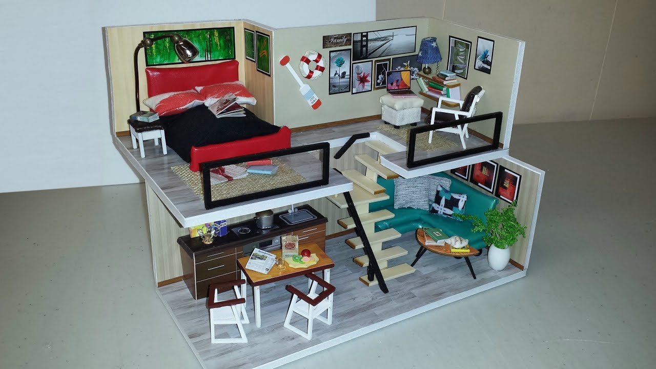 DIY Miniature Modern Dollhouse |  современное |