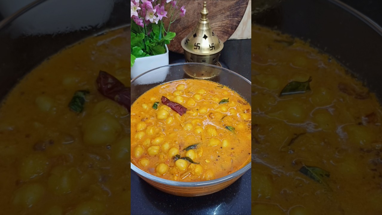 തേങ്ങ അരച്ച കടല കറി / Thenga Aracha Kadala Curry/ Chana masala with coconut #shortsfeed #cooking