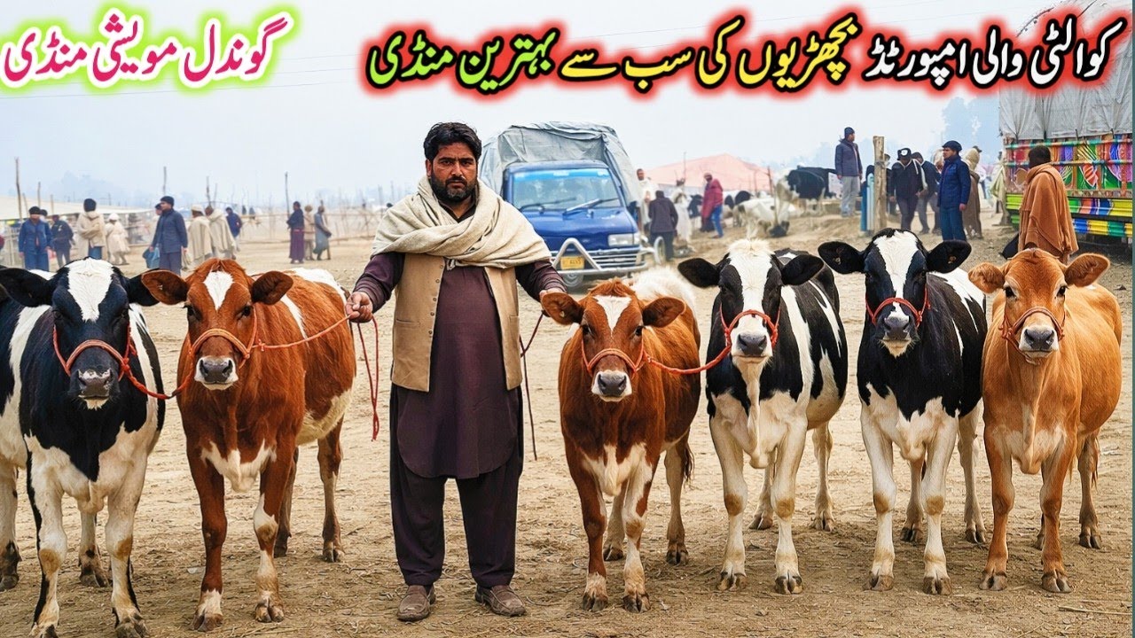 Gondal Mandi latest update 07Feb 2026!imported heifers latest Rate on Gondal Mandi!#heifer#cow#farm 