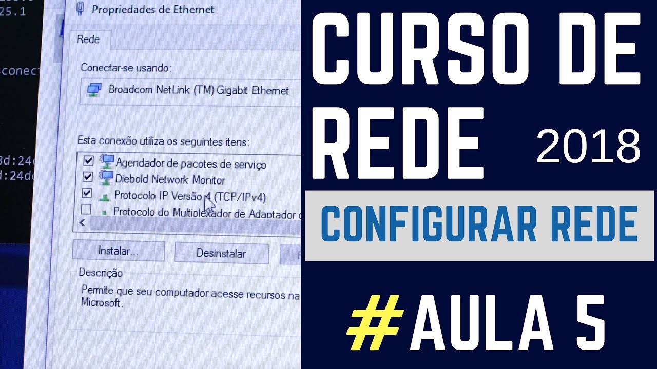 Curso de Rede Configurar Rede Windows 10 e 7 - 