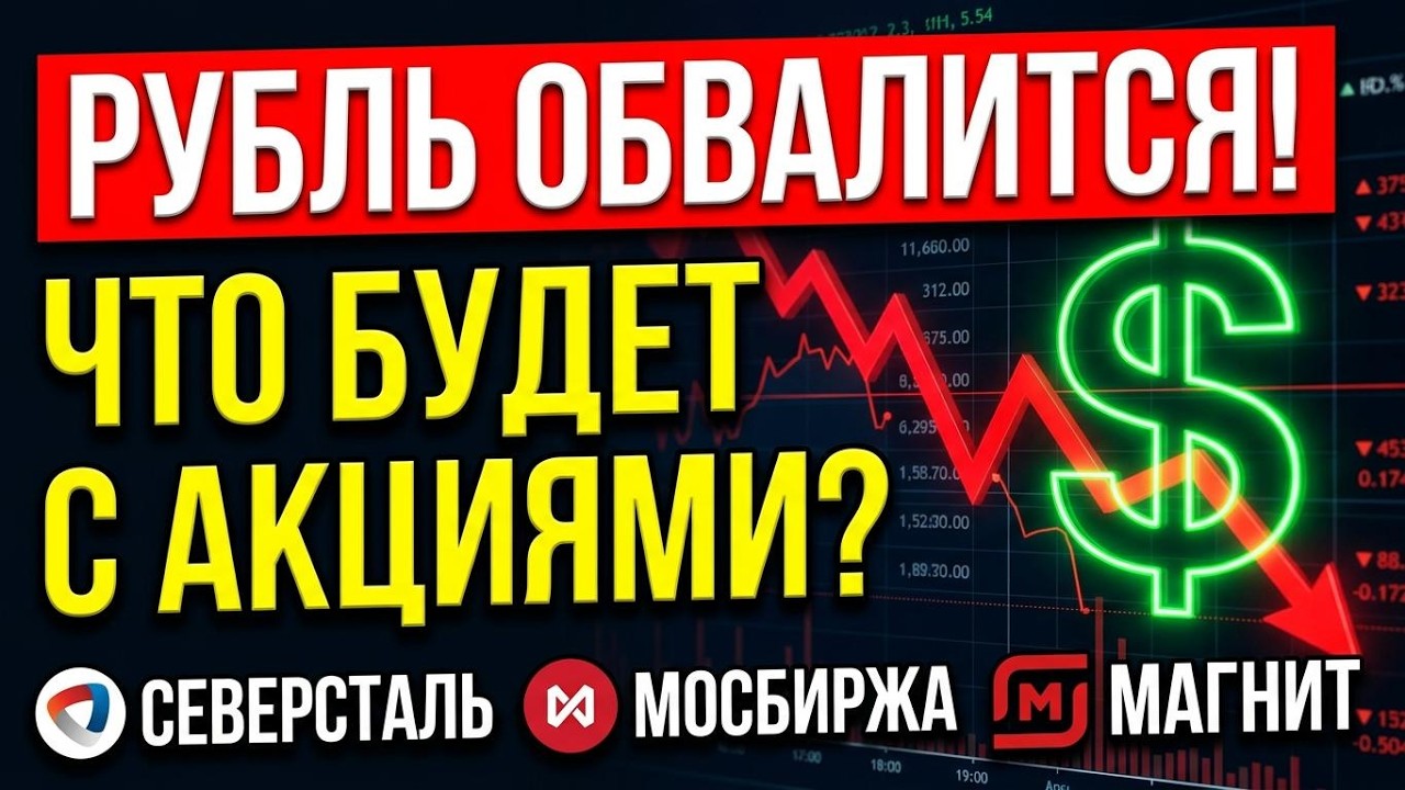 Рубль упадёт! Какие акции покупать? Курс доллара Северсталь Мосбиржа Магнит ОФЗ дивиденды инвестиции