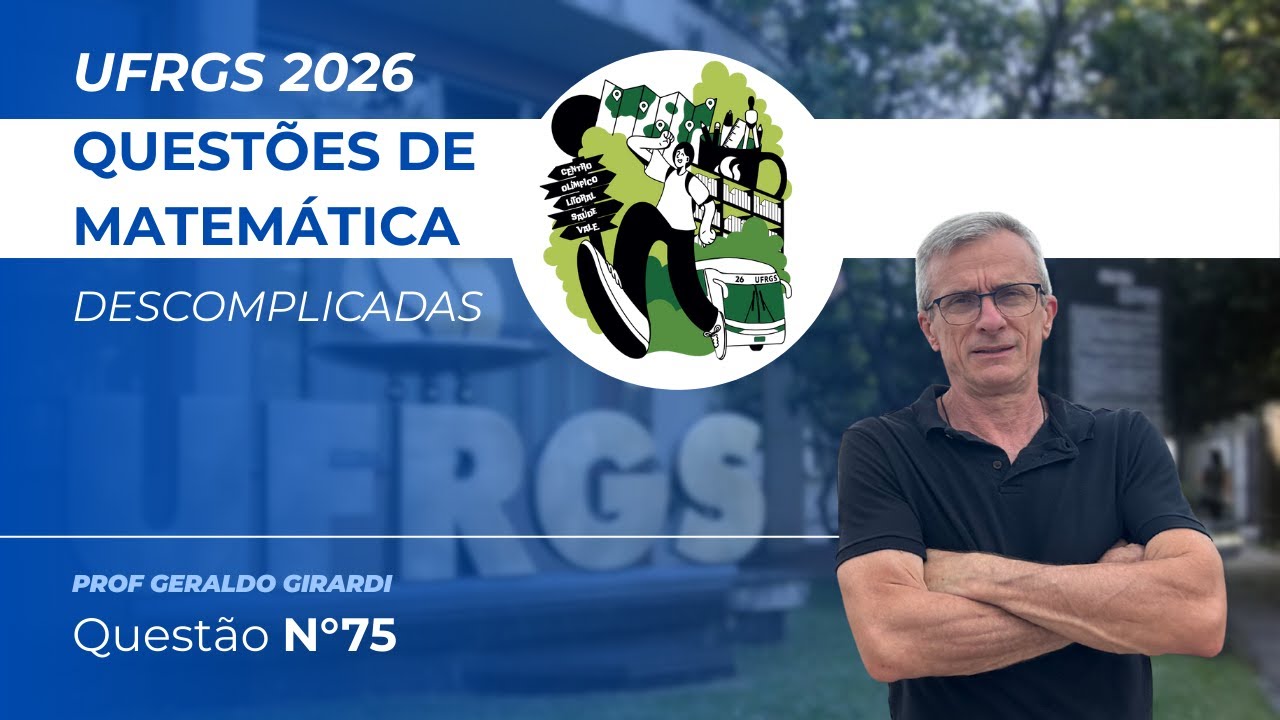 Questão 75 UFRGS 2026 | Probabilidade e Triângulo Equilátero | Matemática
