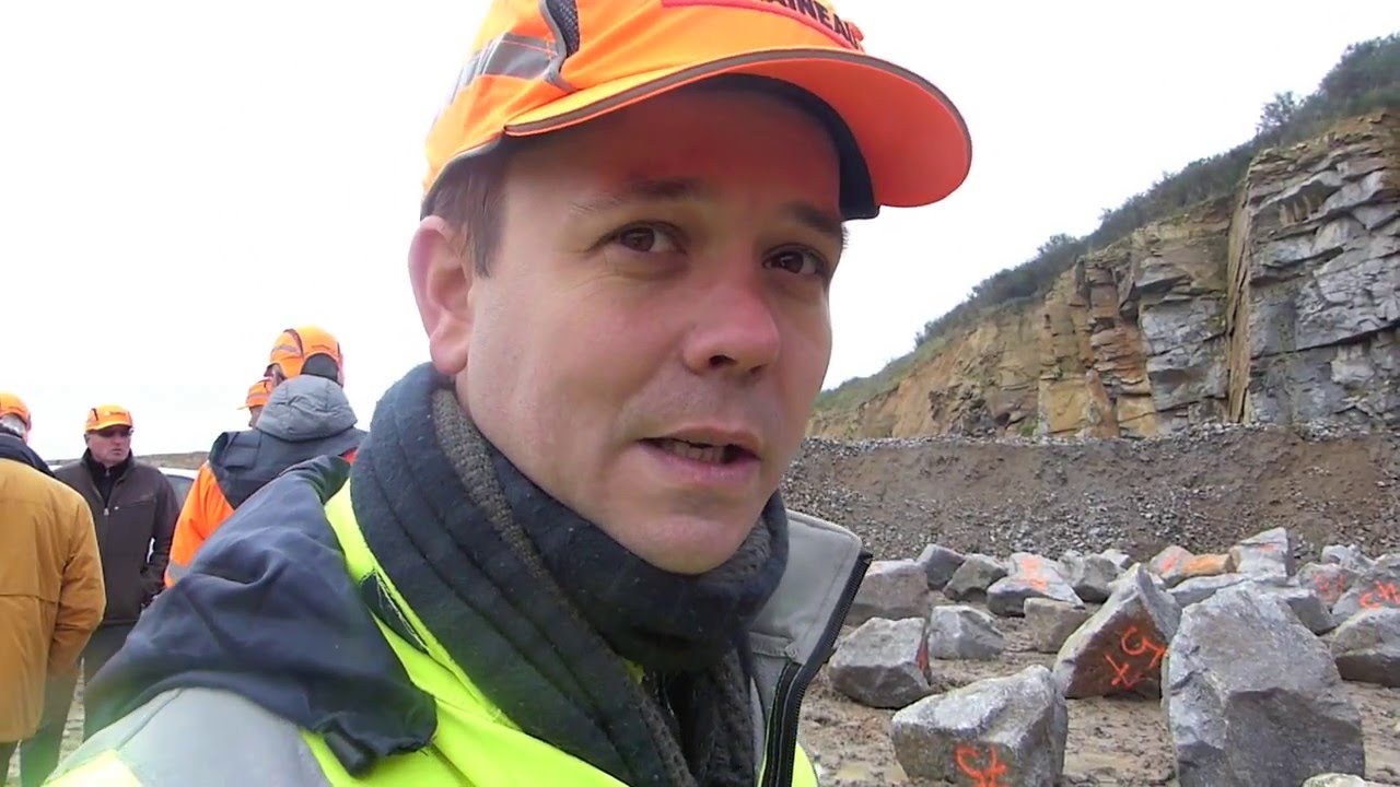 Visite des carrières de pierres pour la digue de Loix  Ile de Ré - 18 janvier 2016