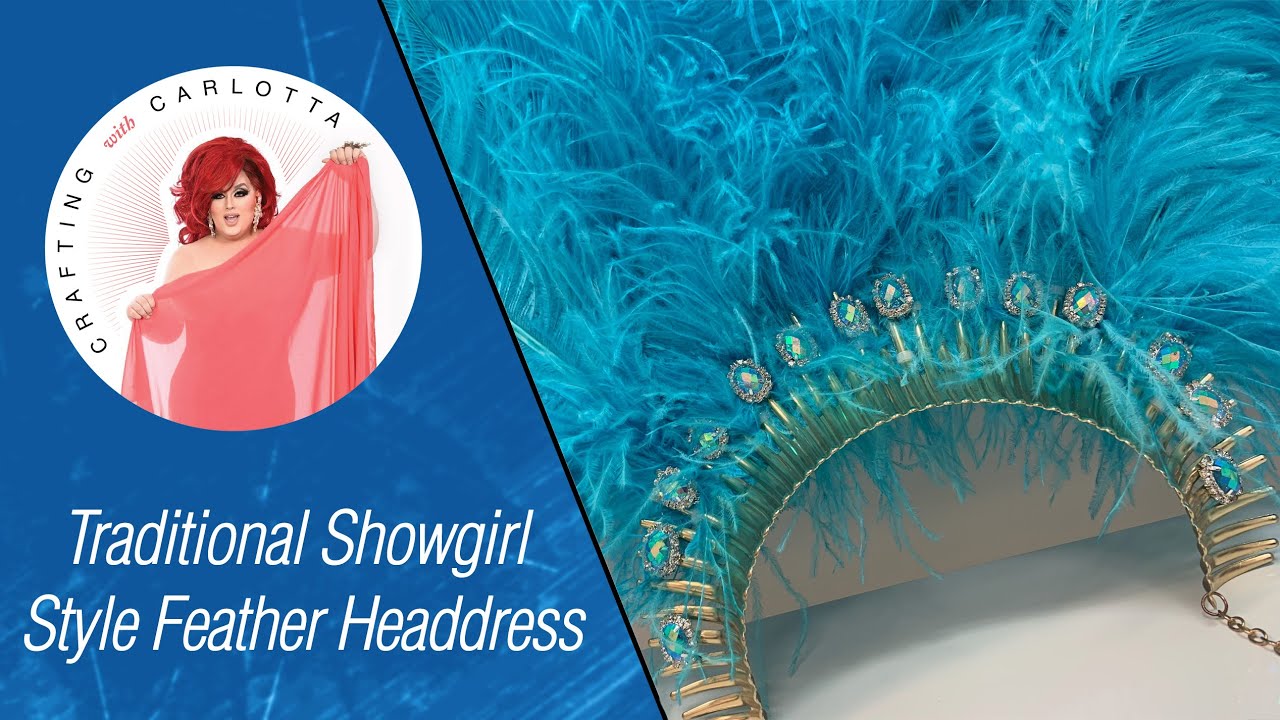 Traditional Showgirl Style Feather Headdress